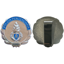 006P Placca Polizia Penitenziaria Argento Satinato by Ascot