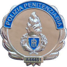 006P Placca Polizia Penitenziaria Argento Satinato by Ascot