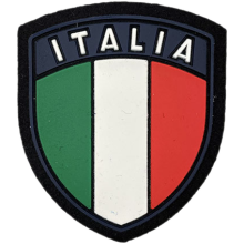 Patch PVC Italia Scudetto (Nero)