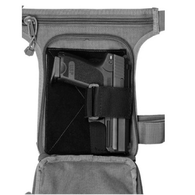 2B35 City Borsa Cosciale Multitasca in Cordura con Fondina Colore Nero