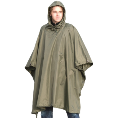 Poncho Impermeabile Ripstop con Occhielli Colore Verde by Mil-Tec