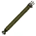 Bracciale Survival in Paracord Colore Verde con Bussola e Fischietto b