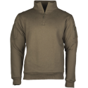 Felpa Tactical Sweatshirt Con Zip e Velcri Colore Verde by Mil-Tec