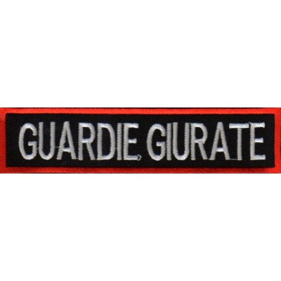 Patch Guardie Giurate 11 x 2,5 cm (Nera/Rosso)