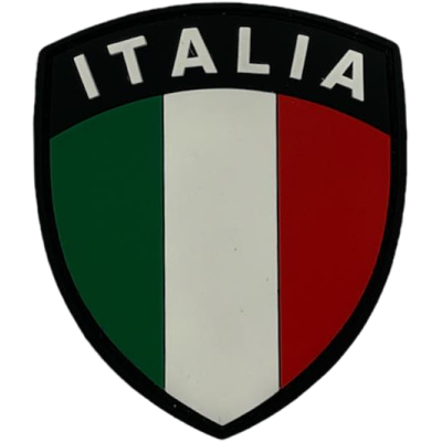 Scudetto Italia PVC sfondo nero