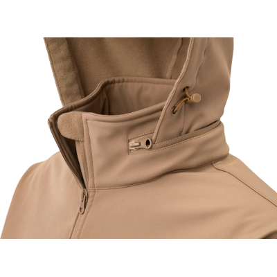 Softshell Tactical Jacket con Cappuccio Occultabile Colore Coyote by