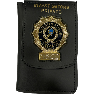 1WD76 Portafoglio con Placca Investigatore Privato by Vega Holster