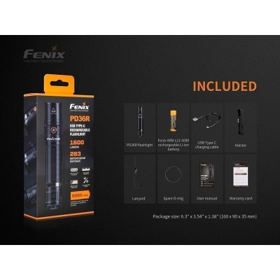 Torcia Led 1600 Lumen PD36R by Fenix