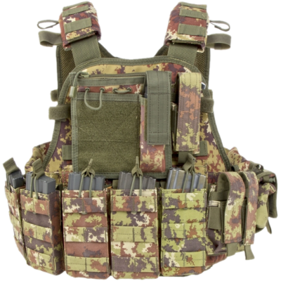 Victrix Combat Vest Completo di Tasche con MOLLE Colore Vegetato by Co