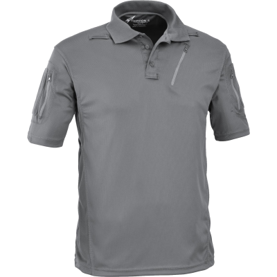 Polo Tattica Top Cool ad Asciugatura Rapida con Velcro Colore Wolf Grey by Defcon 5