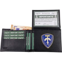 260P Portafoglio in Pelle Polizia Giudiziaria con Placca by Ascot